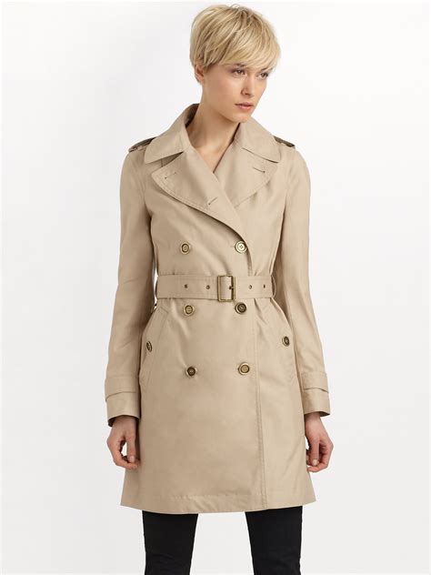 burberry brit double breasted peacoat|Burberry Wool Coats for Women .